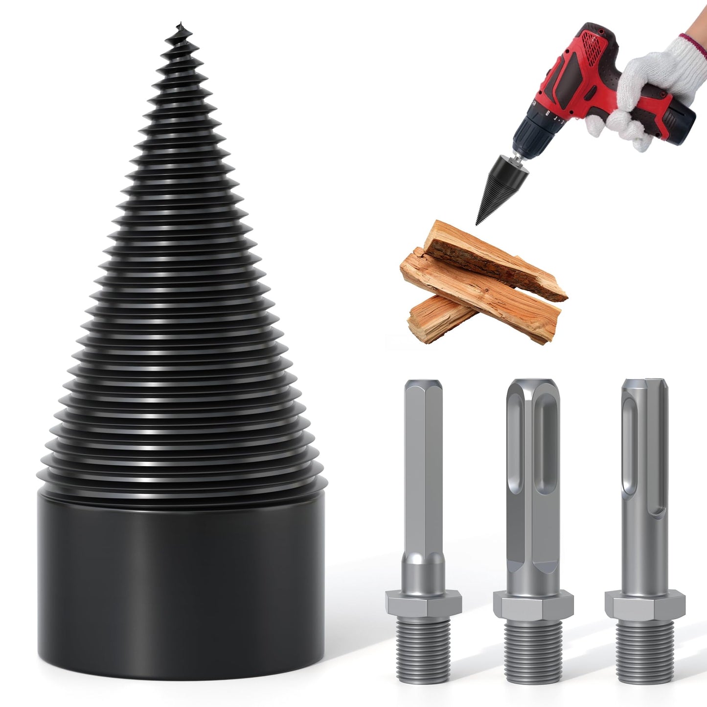 Heavy-Duty Wood Splitter Drill Bit Set