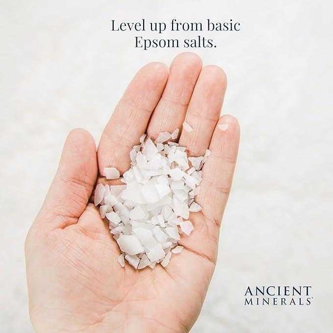 Ancient Minerals Magnesium Bath Flakes 🛁 | Relaxing Soak for Stress Relief ✨ | Pure Magnesium | 8 lbs (3.6 kg)