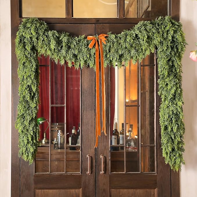 🎄2025 Christmas Artificial Cypress Leaf Vine Wreath🎅