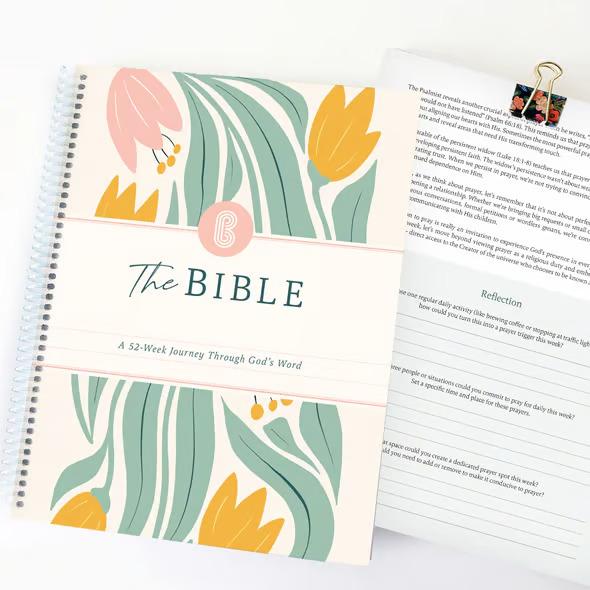 🙏🏼The Bible In A Year (✨Hardcover): Your 52-Week Guided Journey Through God's Word