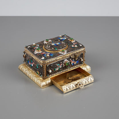 MUSIC BOX, Gilt Silver, Austria-Hungary, Late 19th Century【Free shipping】