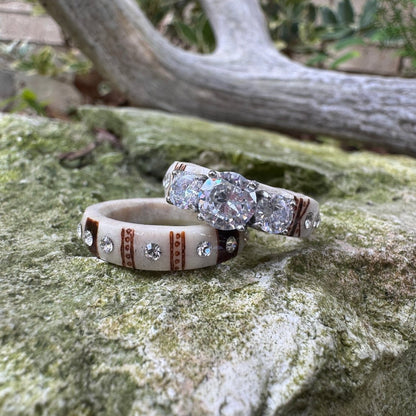🔥🔥LAST DAY 49% OFF💍Hand Carved Antler Ring 🌏Made From Natural Shed Antlers