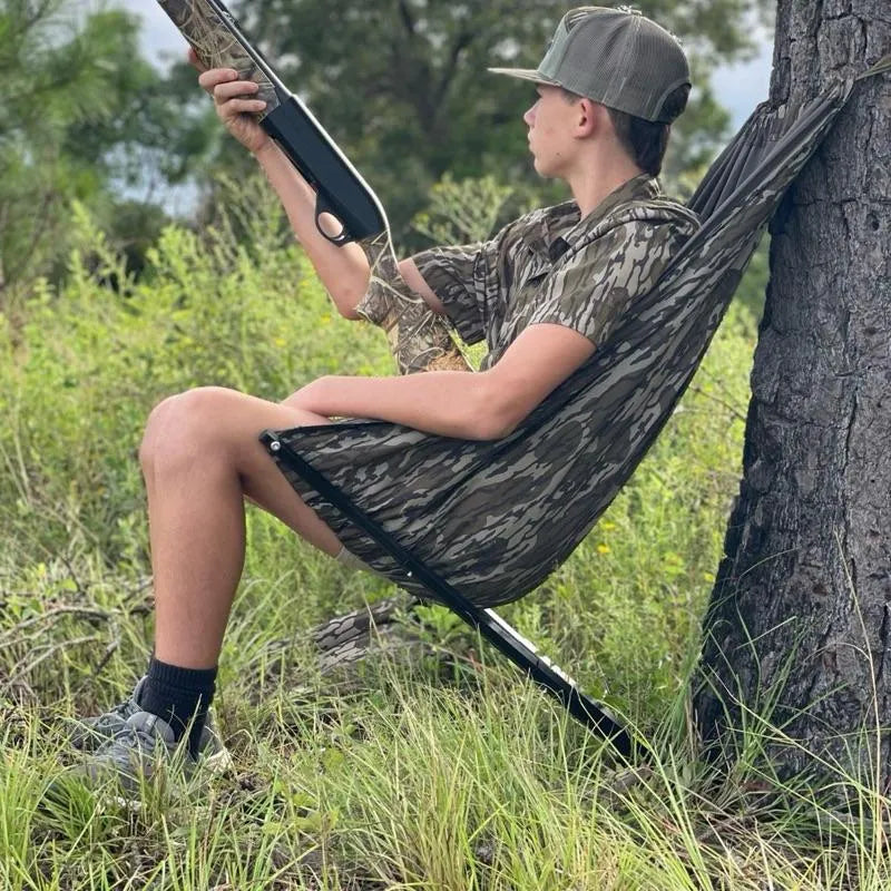 Camouflage Hammock Chair - Portable Hunting Swing for Outdoor Camping. Hiking & Backpacking
