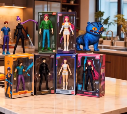 12PCS Anime Warrior Mini Figure Set