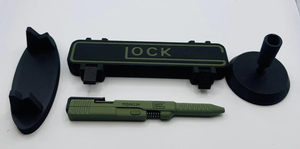 Glock-Inspired Green G2 Pilot Pen – 3D Printed Novelty Handgun-Themed Pen with Functional Ink Refill, Unique Gift for Tactical Gear Fans