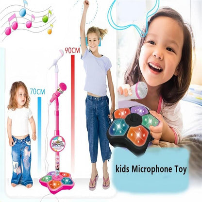 🎤🎁 Best Gift for Kids! Fun Karaoke Mic with Lights & Stand – Let Them Shine!✨👧