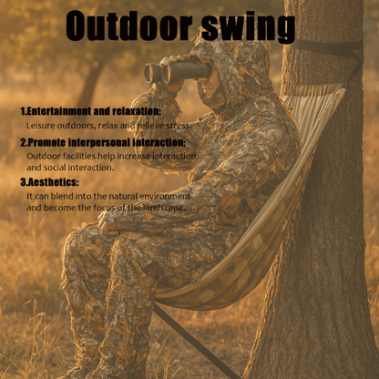 Camouflage Hammock Chair - Portable Hunting Swing for Outdoor Camping. Hiking & Backpacking