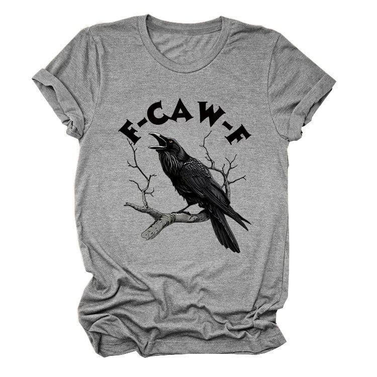 Humorous Crow Graphic T-Shirt – Say It With a Caw!