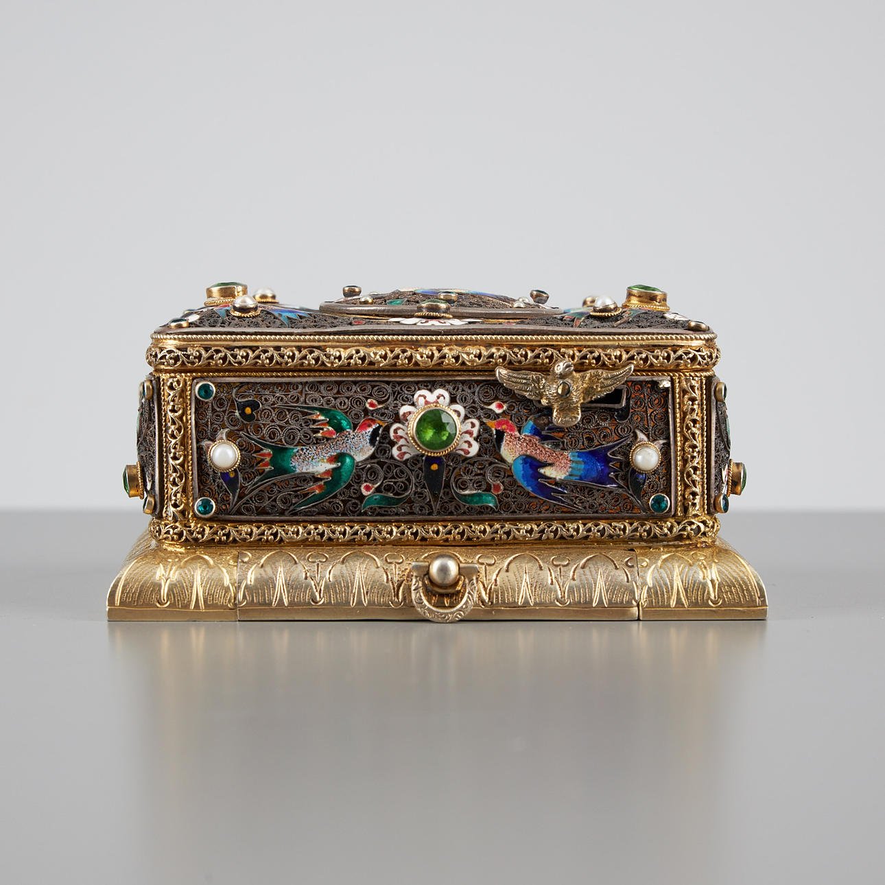 MUSIC BOX, Gilt Silver, Austria-Hungary, Late 19th Century【Free shipping】