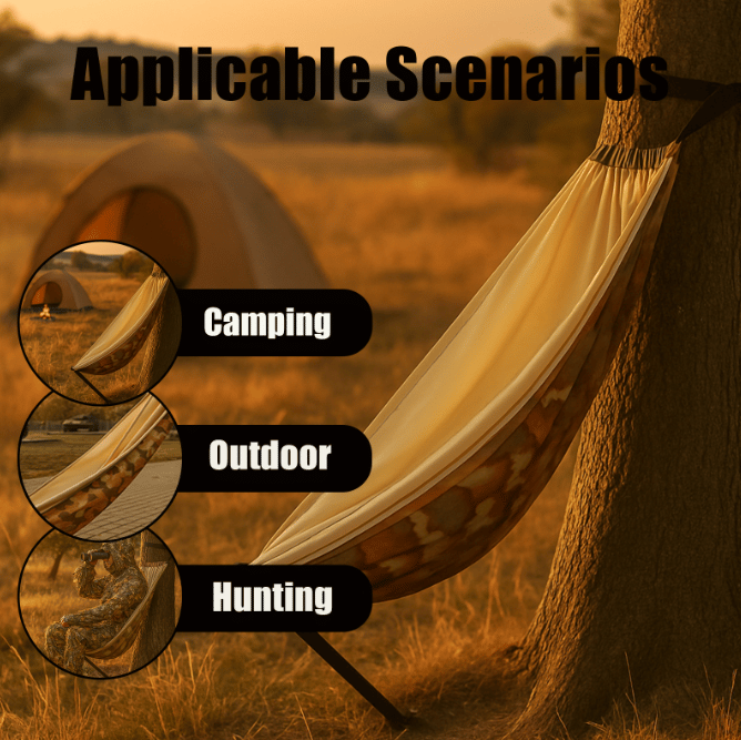 Camouflage Hammock Chair - Portable Hunting Swing for Outdoor Camping. Hiking & Backpacking