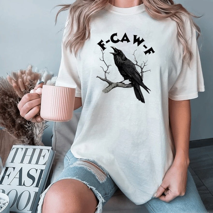 Humorous Crow Graphic T-Shirt – Say It With a Caw!