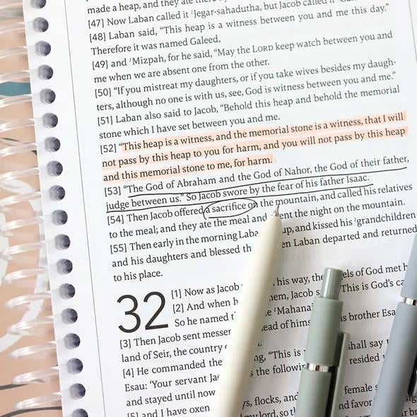 🙏🏼The Bible In A Year (✨Hardcover): Your 52-Week Guided Journey Through God's Word