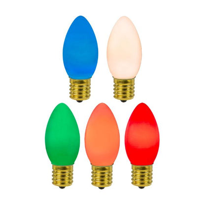 Novelty Lights Blue C9 LED RetroGlo Christmas Replacement Bulbs 25 Pack