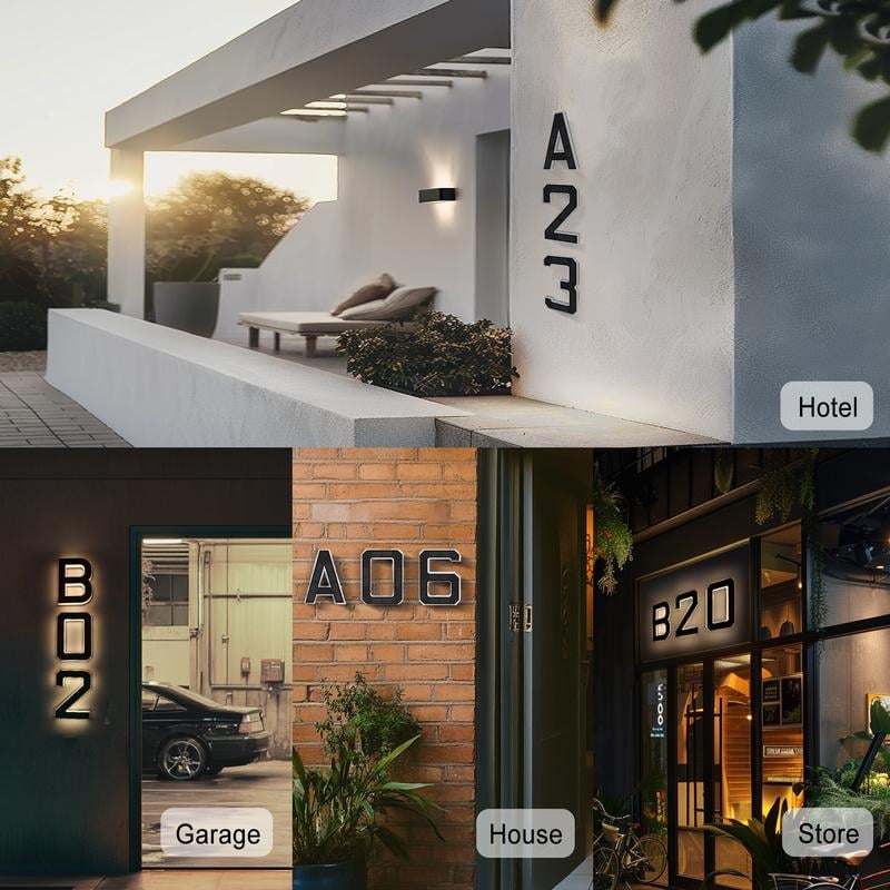 Solar LED House Numbers