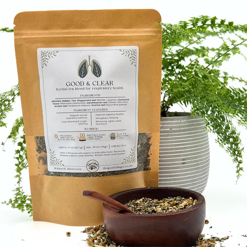 Good & Clear: Herbal Tea Blend for Respiratory Health (Caffeine-Free)