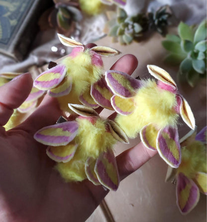 Handmade realistic Green Luna Moth hair clip accessory or brooch