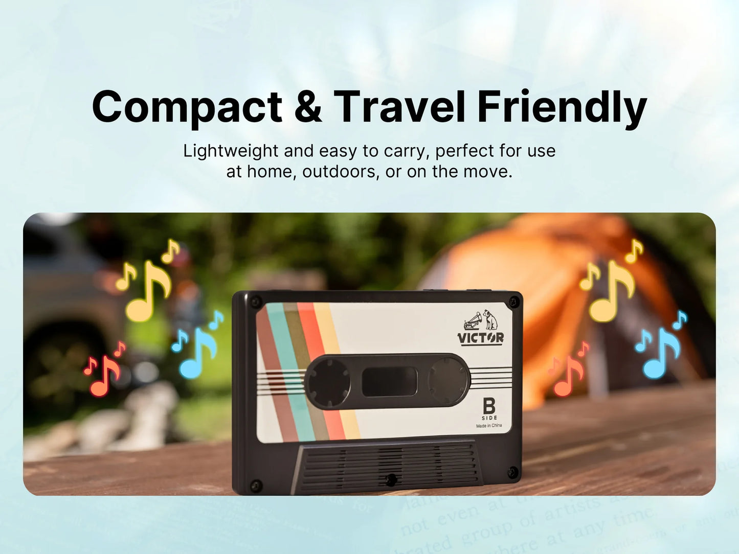 Victor Cassette Tape Bluetooth Speaker