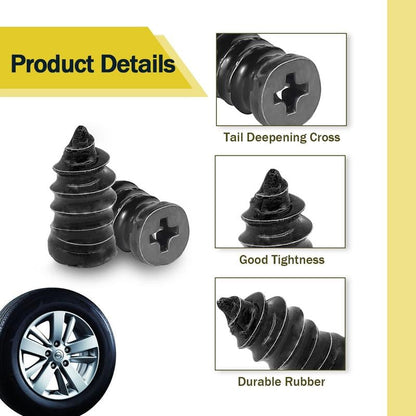 60PCS Tire Repair Rubber Nails Kit with 2 Sizes for Car/Motorcycle/Truck/Tractor🚗🏍️🚚🚜