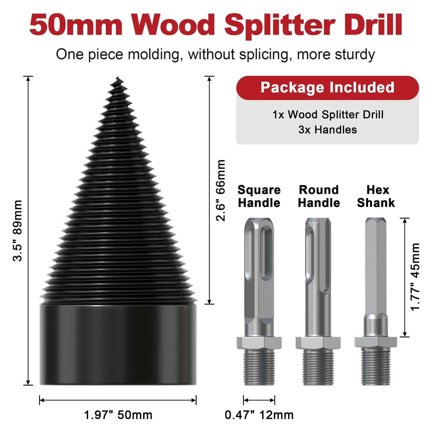 Heavy-Duty Wood Splitter Drill Bit Set