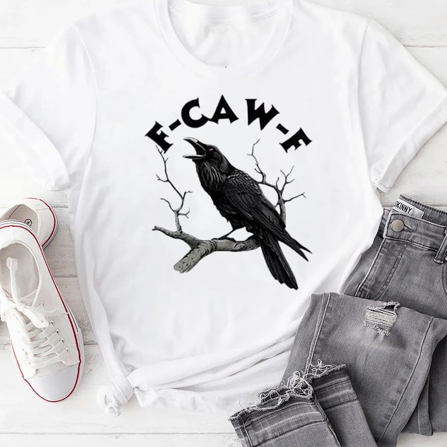 Humorous Crow Graphic T-Shirt – Say It With a Caw!
