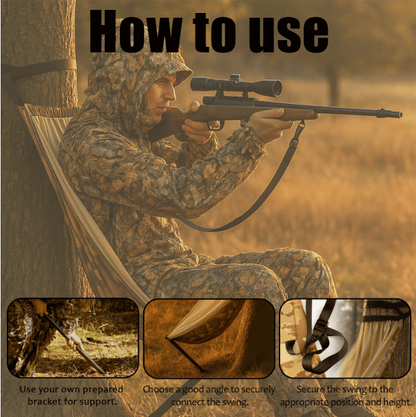 Camouflage Hammock Chair - Portable Hunting Swing for Outdoor Camping. Hiking & Backpacking