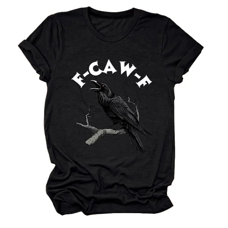 Humorous Crow Graphic T-Shirt – Say It With a Caw!