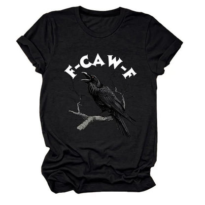 Humorous Crow Graphic T-Shirt – Say It With a Caw!