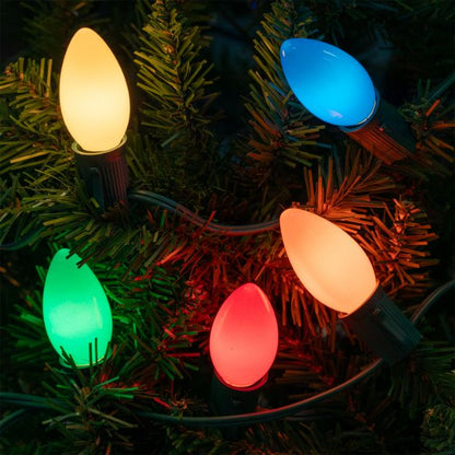 Novelty Lights Blue C9 LED RetroGlo Christmas Replacement Bulbs 25 Pack