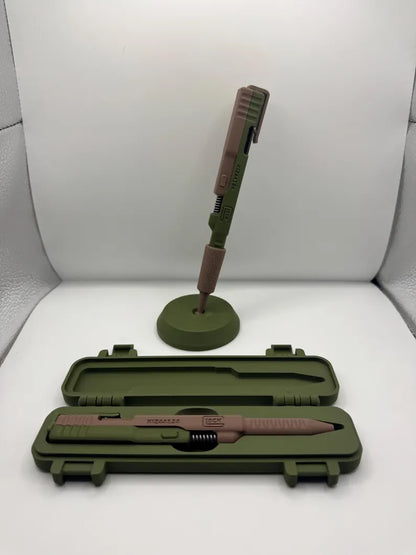 Glock-Inspired Green G2 Pilot Pen – 3D Printed Novelty Handgun-Themed Pen with Functional Ink Refill, Unique Gift for Tactical Gear Fans
