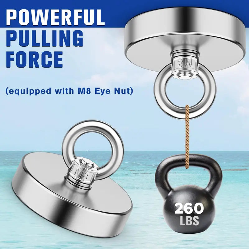 Fishing Magnet 350 LBS Pulling Force Heavy Duty Rare Earth Magnet