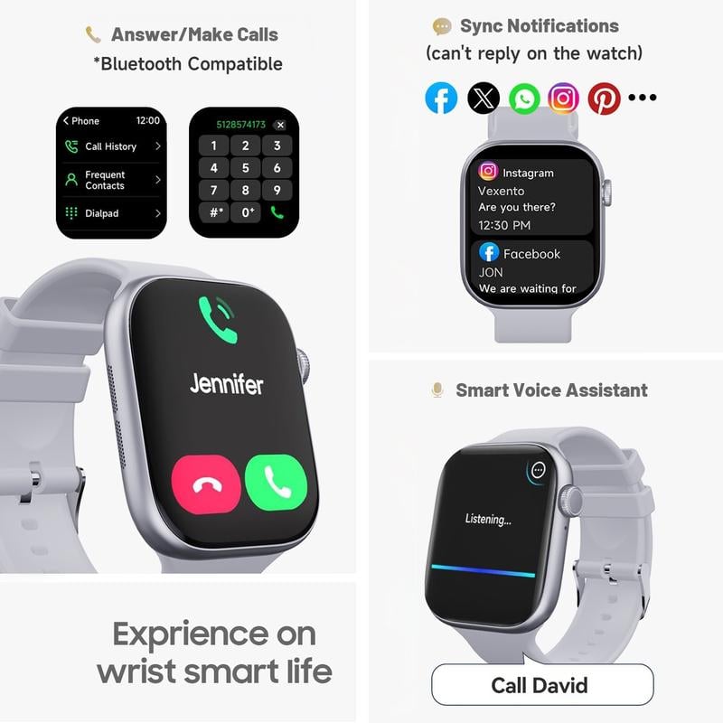 🎁Last Day Promotion 49% OFF🔥 Fashion Touch Screen Smart Watch with Answer/Make Calls/Message Reminder, Multifunctional Fitness Watch