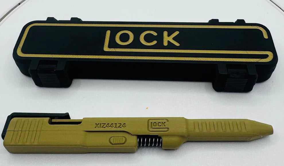 Glock-Inspired Green G2 Pilot Pen – 3D Printed Novelty Handgun-Themed Pen with Functional Ink Refill, Unique Gift for Tactical Gear Fans