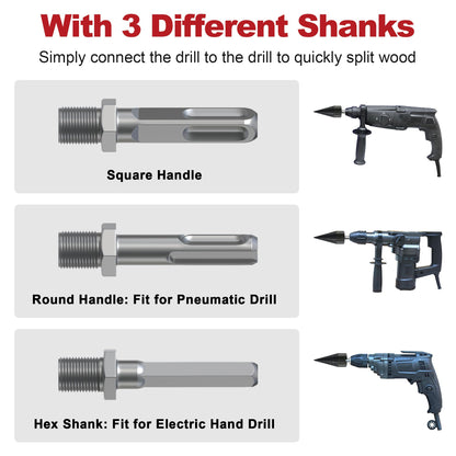 Heavy-Duty Wood Splitter Drill Bit Set