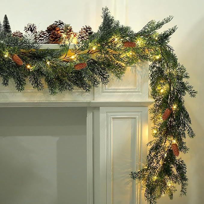 🎄2025 Christmas Artificial Cypress Leaf Vine Wreath🎅