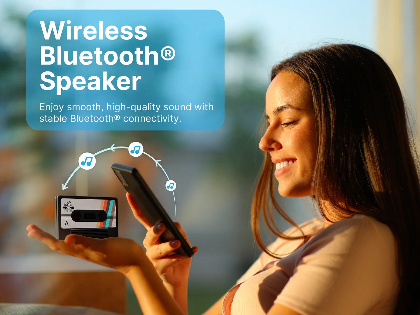 Victor Cassette Tape Bluetooth Speaker