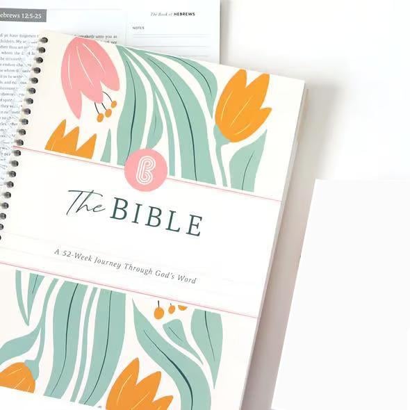 🙏🏼The Bible In A Year (✨Hardcover): Your 52-Week Guided Journey Through God's Word