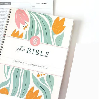 🙏🏼The Bible In A Year (✨Hardcover): Your 52-Week Guided Journey Through God's Word