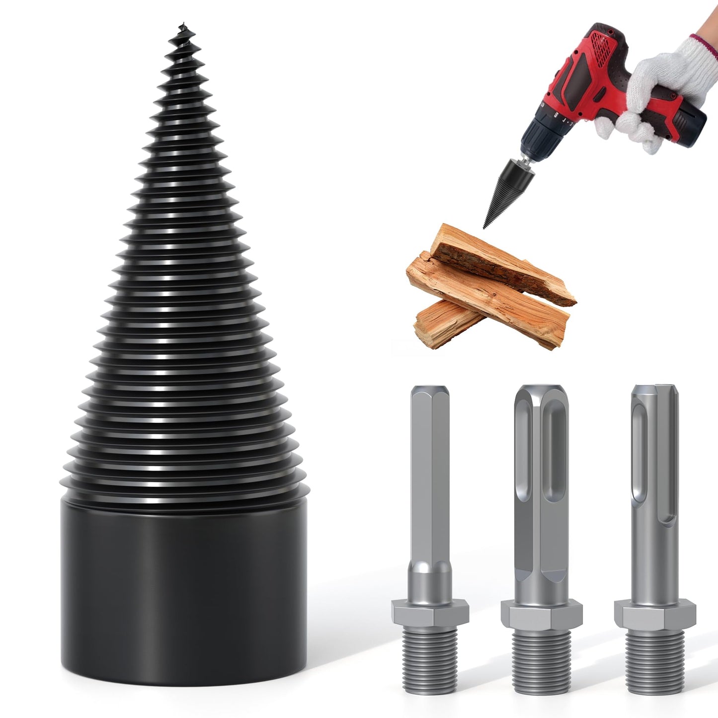 Heavy-Duty Wood Splitter Drill Bit Set