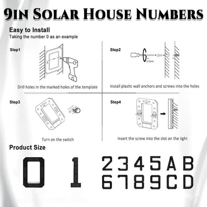 Solar LED House Numbers