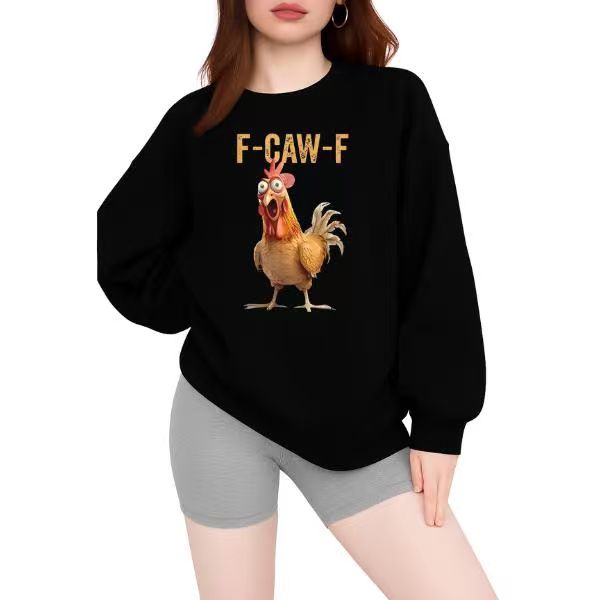 F-CAW-F Angry Rooster Chicken Shirt- Unisex Fall Graphic Tee