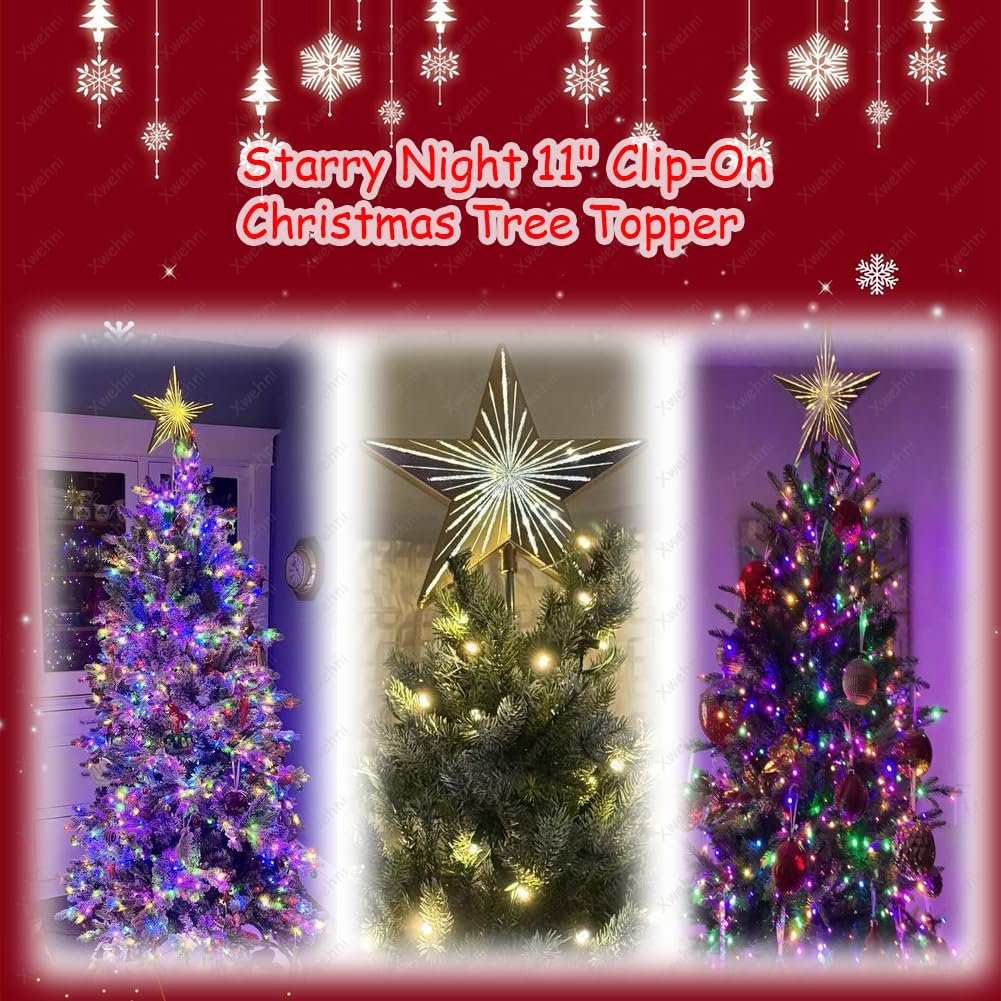 ✨ Holiday Hot Sale🎄   Starry Night Gingerbread Tree Topper – Whimsical Holiday Magic