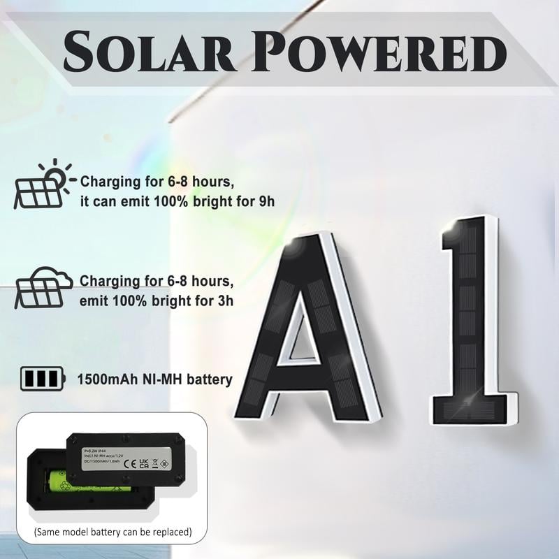 Solar LED House Numbers