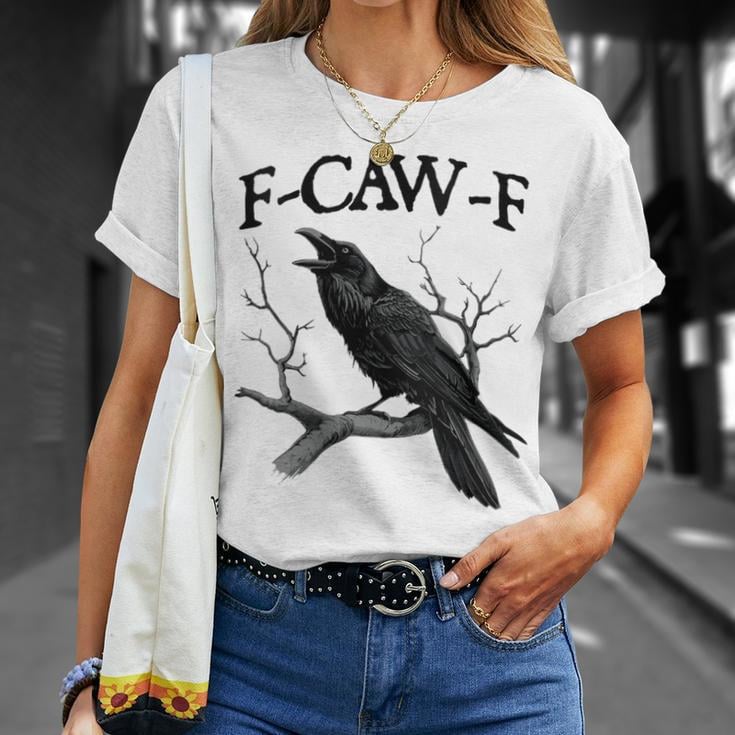 Humorous Crow Graphic T-Shirt – Say It With a Caw!