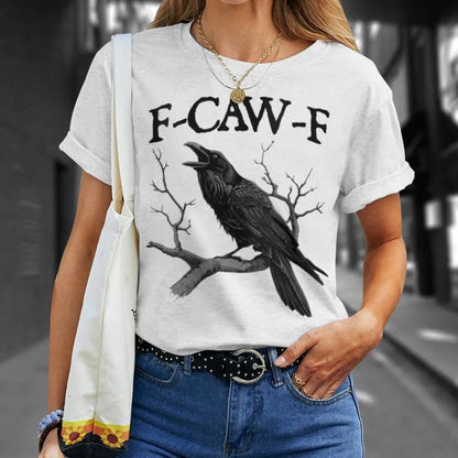 Humorous Crow Graphic T-Shirt – Say It With a Caw!