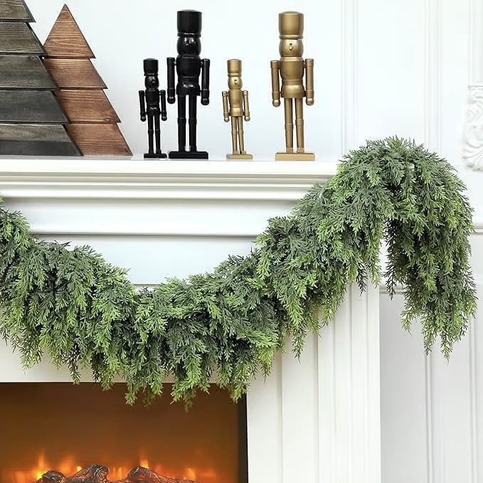 🎄2025 Christmas Artificial Cypress Leaf Vine Wreath🎅