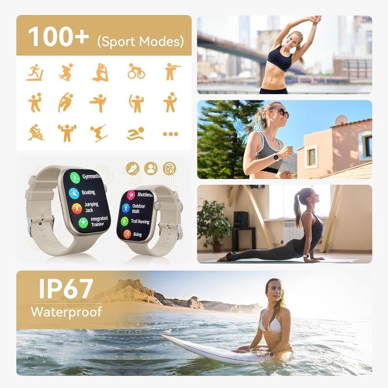 🎁Last Day Promotion 49% OFF🔥 Fashion Touch Screen Smart Watch with Answer/Make Calls/Message Reminder, Multifunctional Fitness Watch