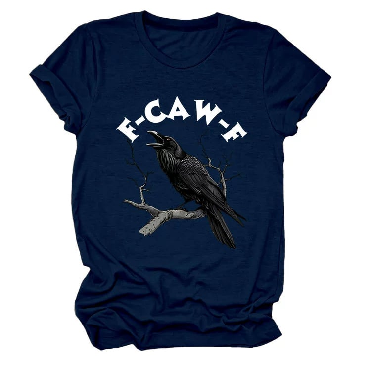Humorous Crow Graphic T-Shirt – Say It With a Caw!
