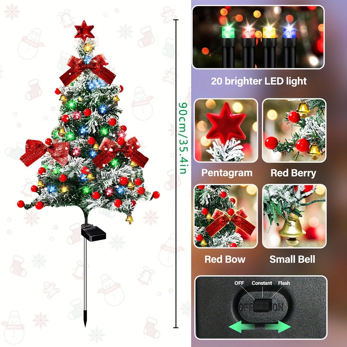 49% Off 🎄Solar Christmas Tree Stake Lights✈️Limited Stock!