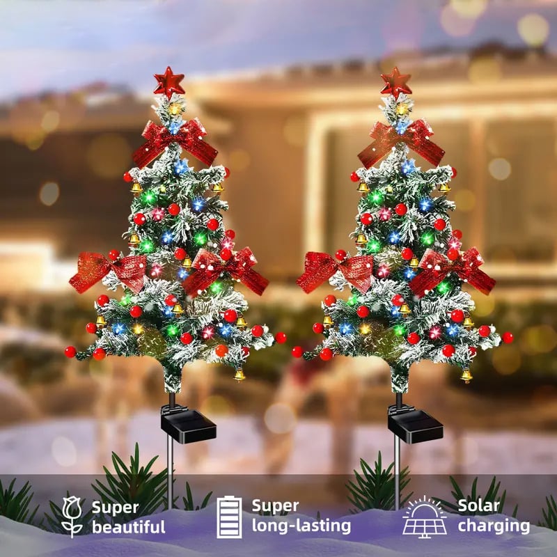 49% Off 🎄Solar Christmas Tree Stake Lights✈️Limited Stock!