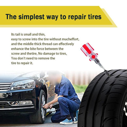 60PCS Tire Repair Rubber Nails Kit with 2 Sizes for Car/Motorcycle/Truck/Tractor🚗🏍️🚚🚜